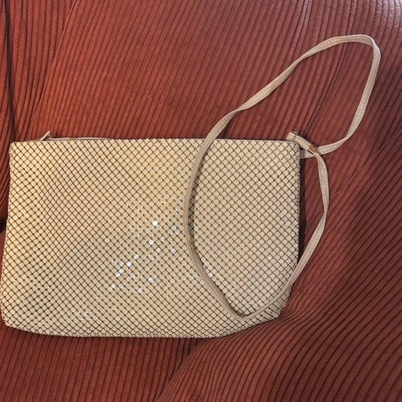 Whiting & Davis Cream Mesh Shoulder Bag-read description - Picture 1 of 12